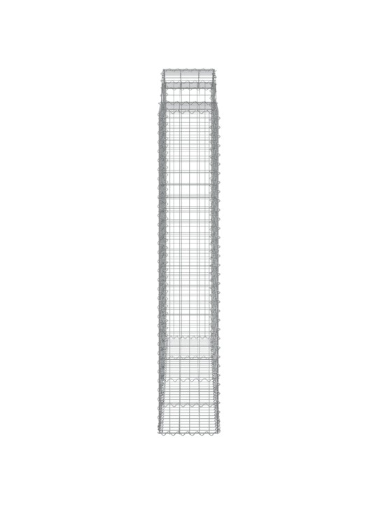 Išlenkti gabiono krepšiai, 8vnt., 200x50x220/240cm, geležis