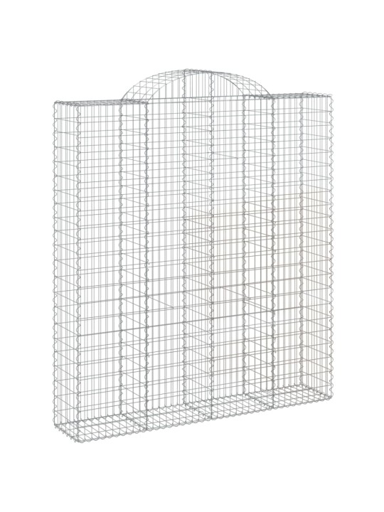 Išlenkti gabiono krepšiai, 9vnt., 200x50x220/240cm, geležis