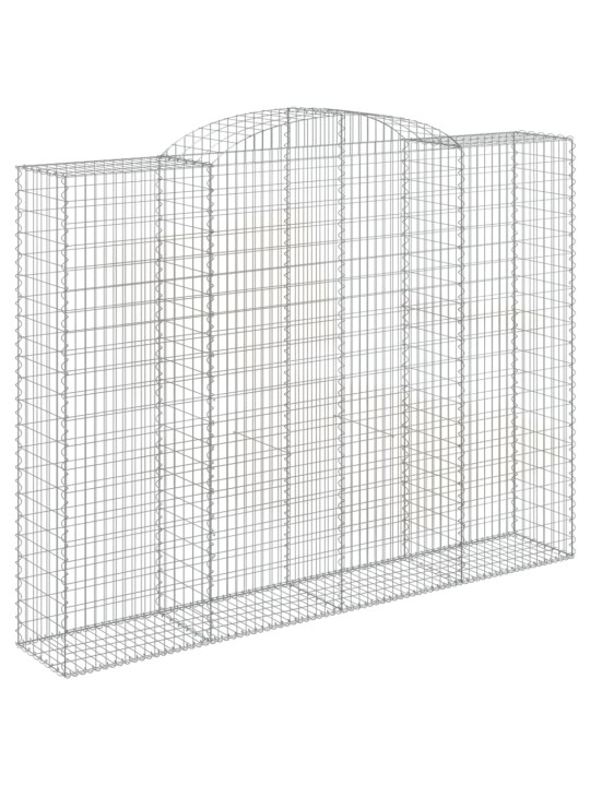 Išlenkti gabiono krepšiai, 2vnt., 300x50x220/240cm, geležis