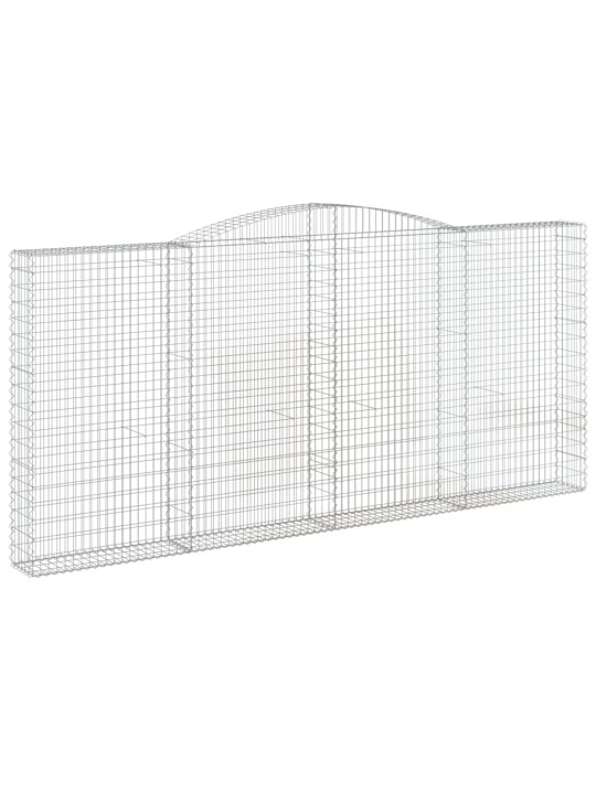 Išlenkti gabiono krepšiai, 4vnt., 400x30x180/200cm, geležis