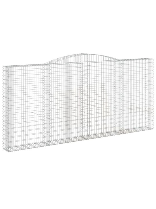 Išlenkti gabiono krepšiai, 5vnt., 400x30x180/200cm, geležis