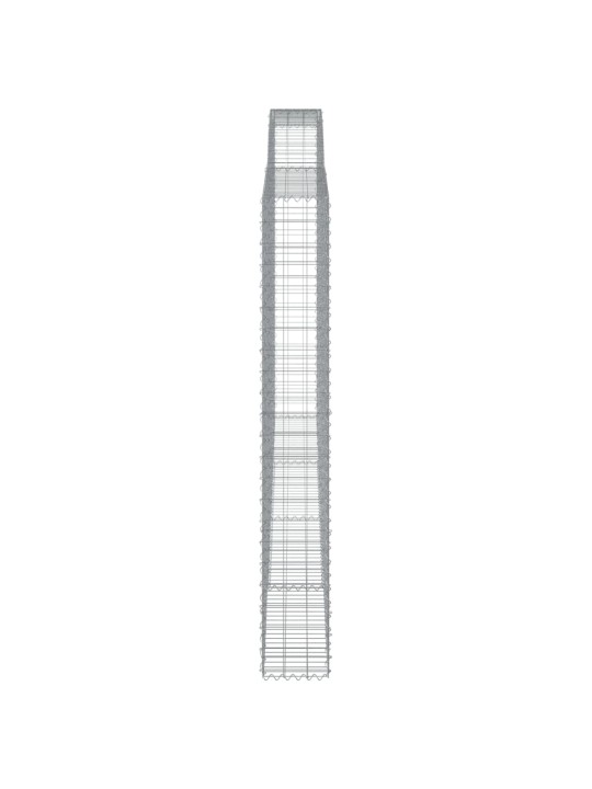 Išlenkti gabiono krepšiai, 2vnt., 400x30x220/240cm, geležis