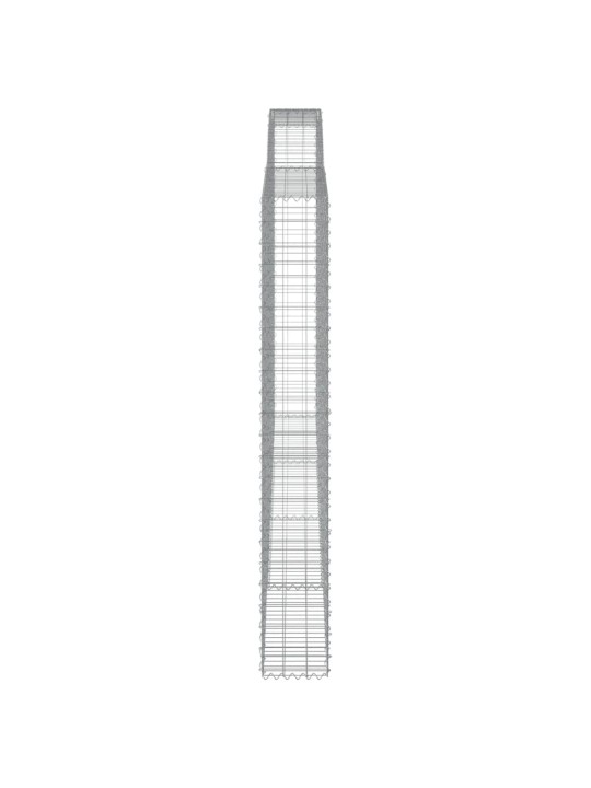 Išlenkti gabiono krepšiai, 4vnt., 400x30x220/240cm, geležis
