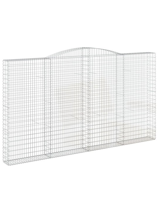 Išlenkti gabiono krepšiai, 5vnt., 400x30x220/240cm, geležis
