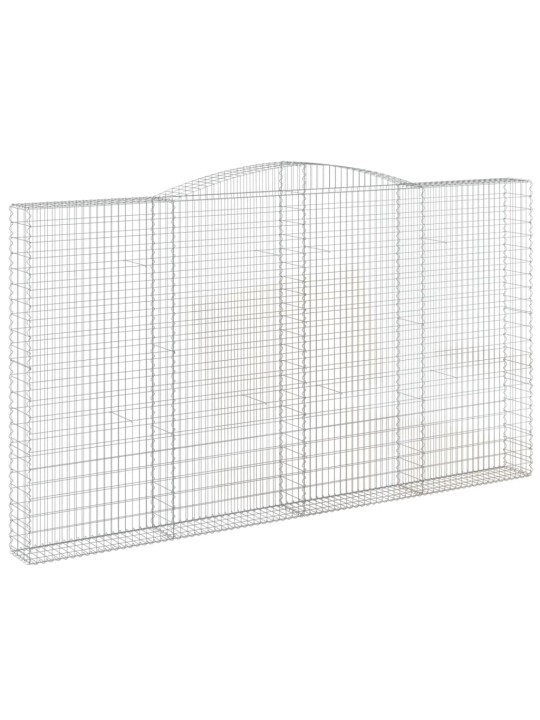 Išlenkti gabiono krepšiai, 6vnt., 400x30x220/240cm, geležis