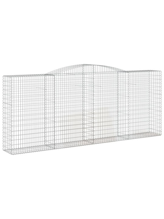 Išlenkti gabiono krepšiai, 2vnt., 400x50x160/180cm, geležis