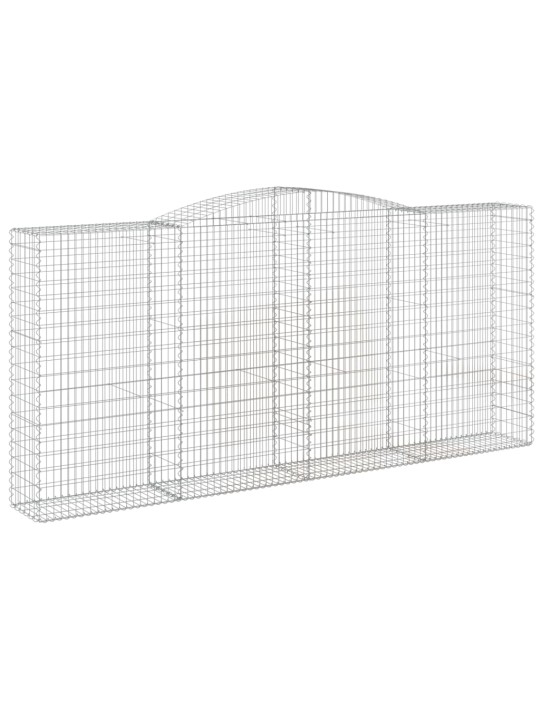 Išlenkti gabiono krepšiai, 3vnt., 400x50x180/200cm, geležis