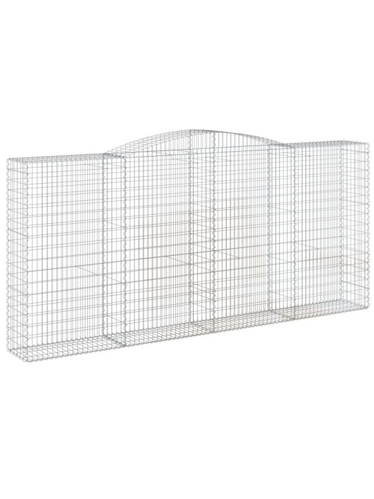 Išlenkti gabiono krepšiai, 4vnt., 400x50x180/200cm, geležis