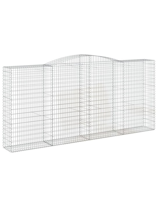 Išlenkti gabiono krepšiai, 7vnt., 400x50x180/200cm, geležis
