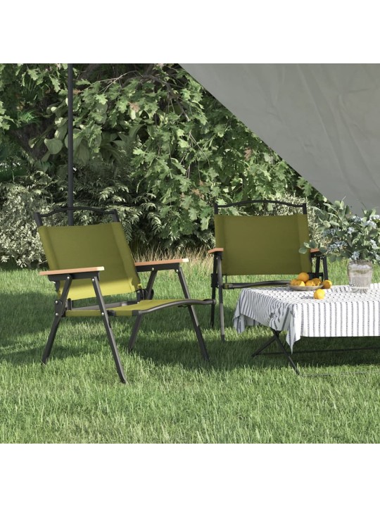 Stovyklavimo kėdės, 2vnt., žalios, 54x43x59cm, oksfordo audinys