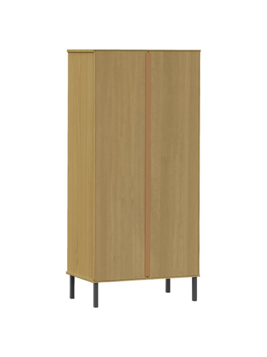 Knygų spinta su 2 stalčiais, ruda, 60x35x128,5cm, mediena, OSLO
