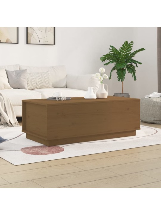 Kavos staliukas, medaus rudas, 100x50x35cm, pušies masyvas