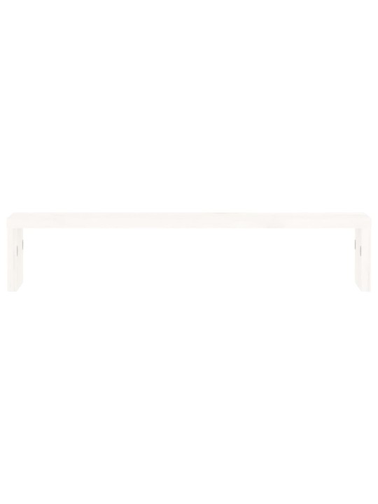 Monitoriaus stovas, baltas, 50x27x10cm, pušies medienos masyvas