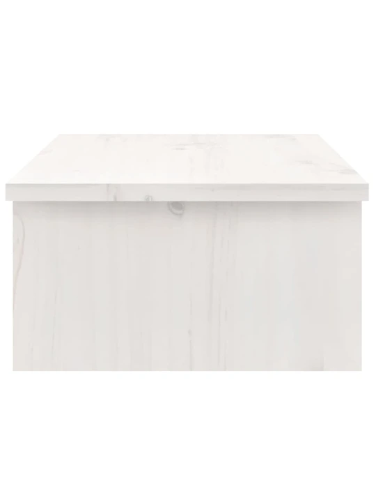 Monitoriaus stovas, baltas, 50x27x15cm, pušies medienos masyvas