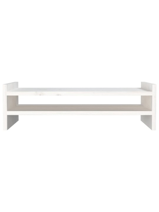 Monitoriaus stovas, baltas, 50x27x15cm, pušies medienos masyvas