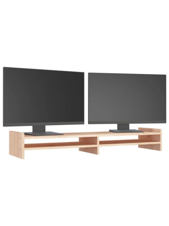 Monitoriaus stovas, 100x27x15cm, pušies medienos masyvas