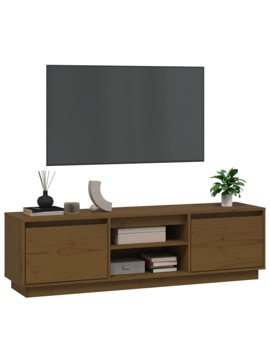 Televizoriaus spintelė, medaus ruda, 140x35x40cm, pušis