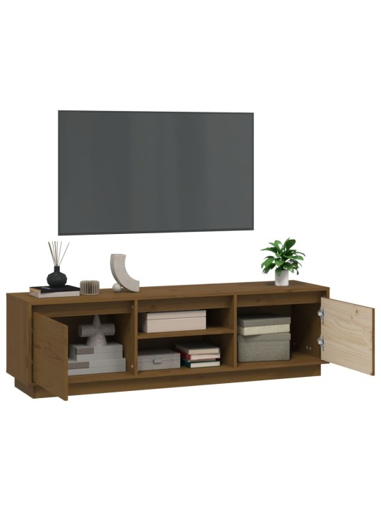 Televizoriaus spintelė, medaus ruda, 140x35x40cm, pušis