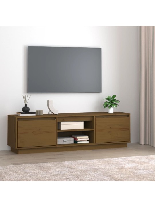 Televizoriaus spintelė, medaus ruda, 140x35x40cm, pušis
