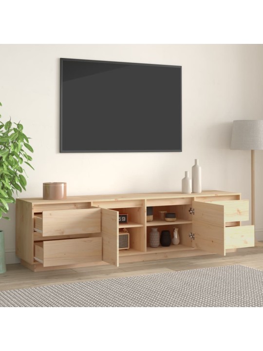 Televizoriaus spintelė, 176x37x47,5cm, pušies medienos masyvas