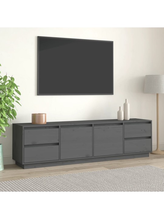 Televizoriaus spintelė, pilka, 176x37x47,5cm, pušies masyvas