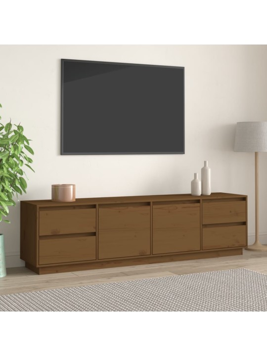 Televizoriaus spintelė, medaus ruda, 176x37x47,5cm, pušis