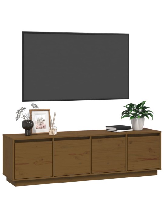 Televizoriaus spintelė, medaus ruda, 156x37x45cm, pušis