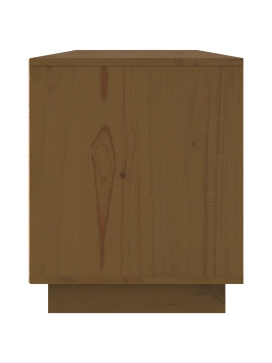 Televizoriaus spintelė, medaus ruda, 156x37x45cm, pušis