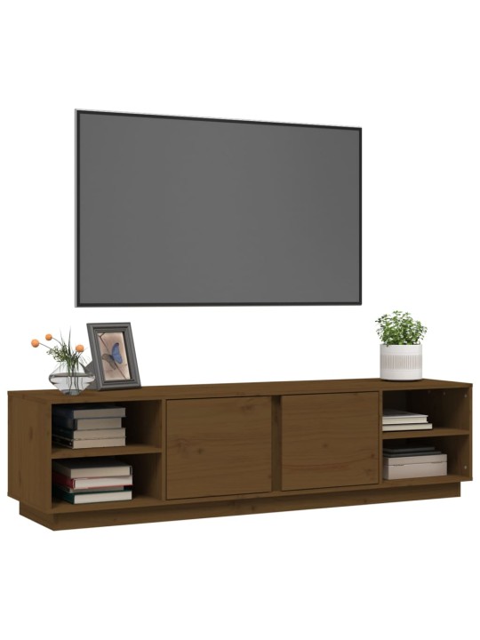 Televizoriaus spintelė, medaus ruda, 156x40x40cm, pušis