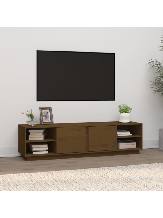 Televizoriaus spintelė, medaus ruda, 156x40x40cm, pušis
