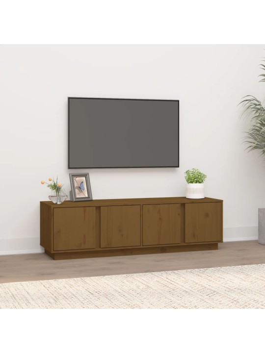 Televizoriaus spintelė, medaus ruda, 140x40x40cm, pušis
