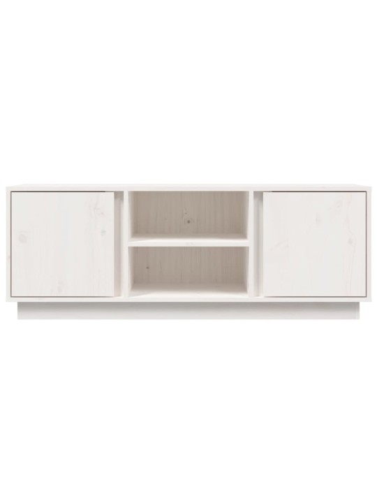 Televizoriaus spintelė, balta, 110x35x40,5cm, pušies masyvas