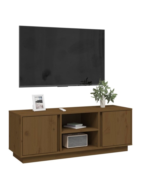 Televizoriaus spintelė, medaus ruda, 110x35x40,5cm, pušis