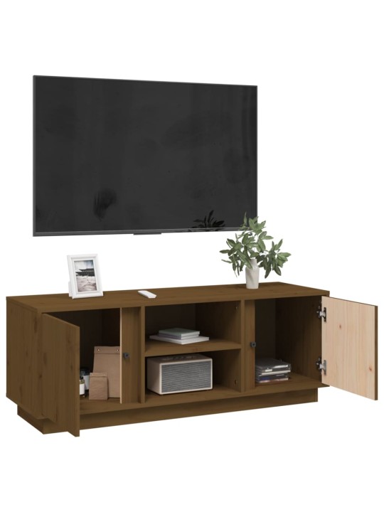 Televizoriaus spintelė, medaus ruda, 110x35x40,5cm, pušis