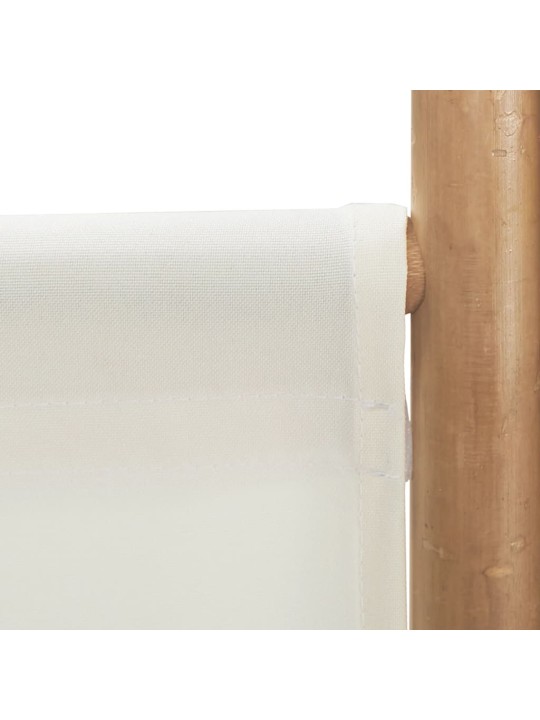 Sulankstoma kambario pertvara, 6 dalių, 240cm, bambukas/drobė