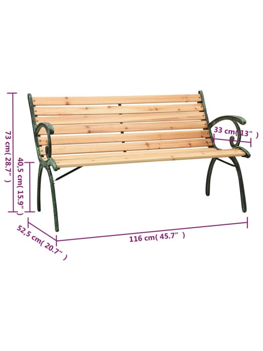 Sodo suoliukas, 116cm, ketus ir eglės medienos masyvas
