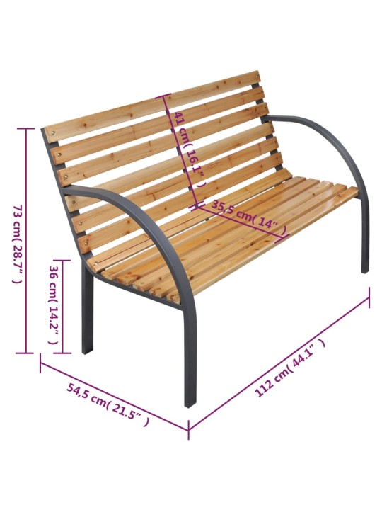 Sodo souliukas, 112cm, eglės medienos masyvas