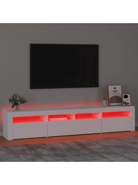 Televizoriaus spintelė su LED apšvietimu, juoda, 210x35x40cm