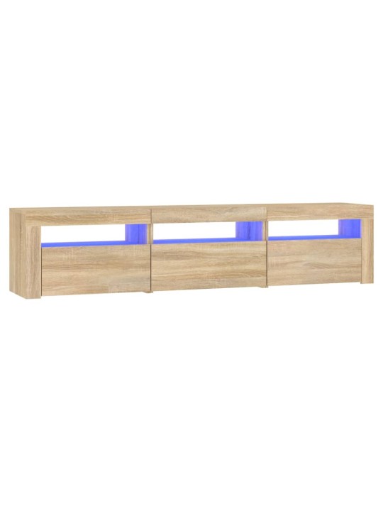 Televizoriaus spintelė su LED apšvietimu, ąžuolo, 180x35x40cm