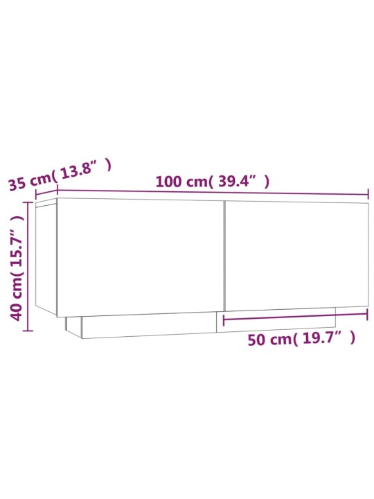Naktinė spintelė, dūminio ąžuolo, 100x35x40cm, apdirbta mediena