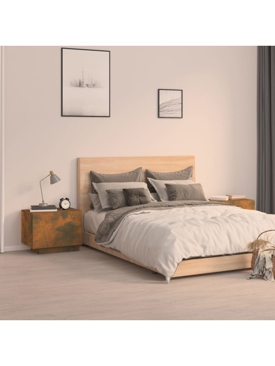 Naktinė spintelė, dūminio ąžuolo, 100x35x40cm, apdirbta mediena