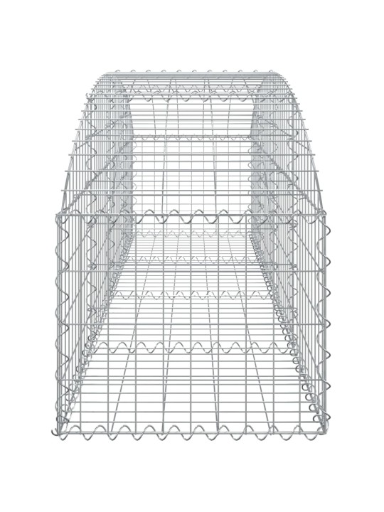 Išlenktas gabiono krepšys, 200x50x40/60 cm, geležis