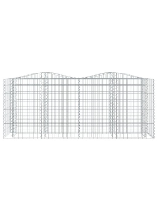 Išlenktas aukštas gabiono lovelis, 200x50x100, geležis