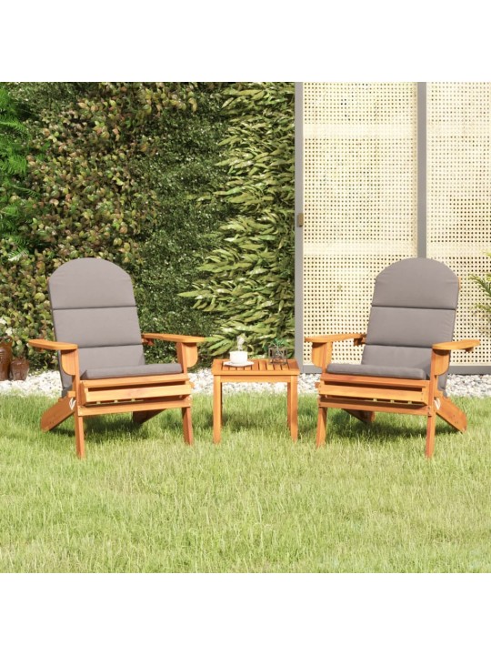 Sodo adirondack komplektas, 3 dalių, akacijos medienos masyvas