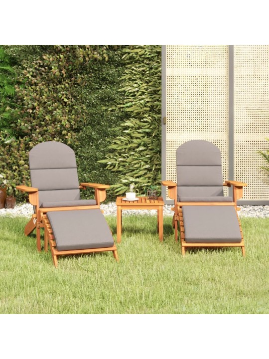 Sodo adirondack komplektas, 3 dalių, akacijos medienos masyvas