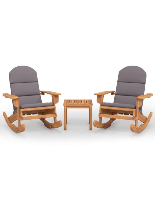 Sodo adirondack komplektas, 3 dalių, akacijos medienos masyvas