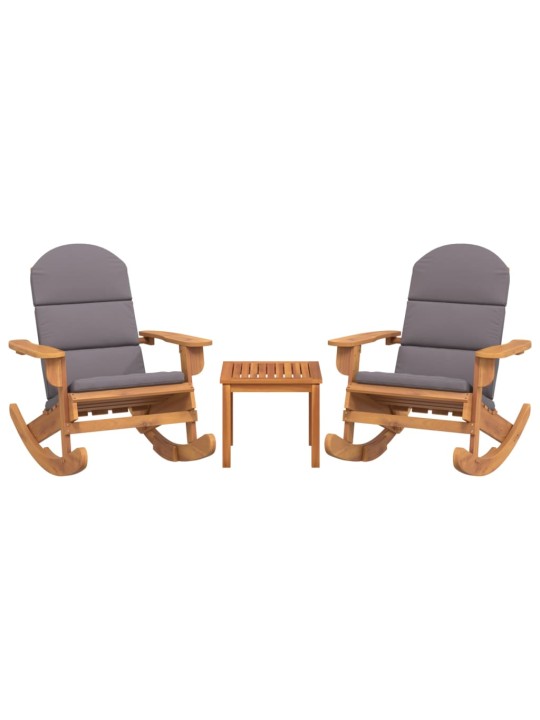 Sodo adirondack komplektas, 3 dalių, akacijos medienos masyvas
