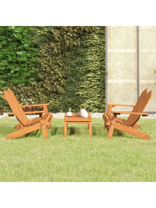 Sodo adirondack komplektas, 3 dalių, akacijos medienos masyvas