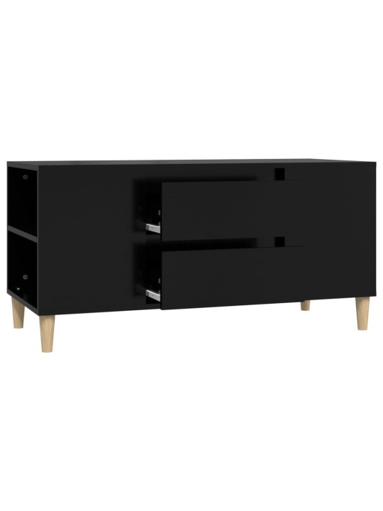 Televizoriaus spintelė, juodos spalvos, 102x44,5x50cm, mediena