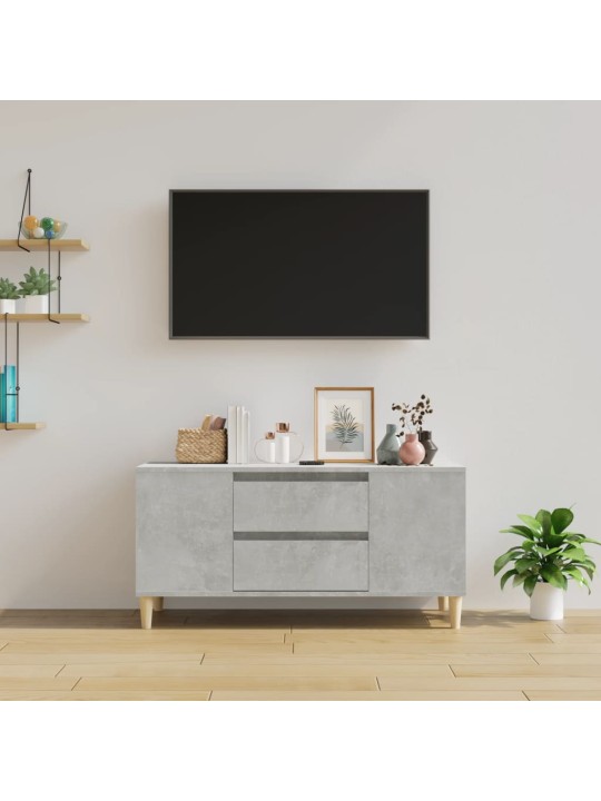 Televizoriaus spintelė, betono pilka, 102x44,5x50cm, mediena